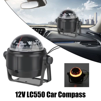 Waterproof 12V Boat Compass With Electronic LED Light Nautical Compass Navigation Positioning LC550 by LEEPEE Global Store 1