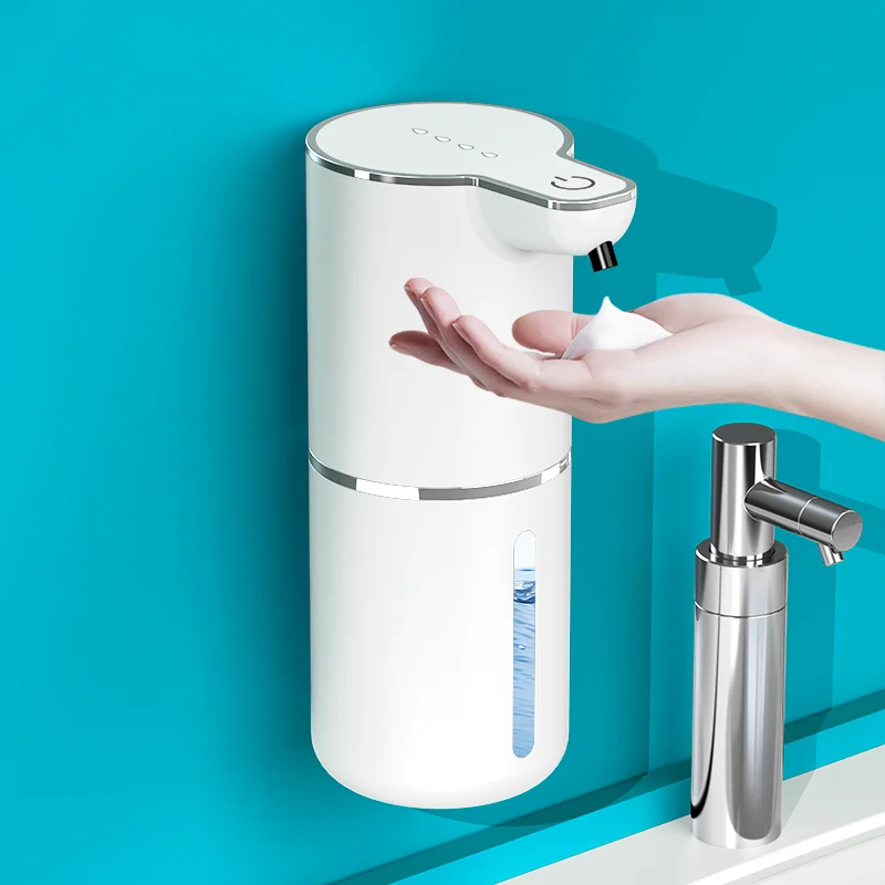 STLF Automatic Wall-Mounted Foaming Liquid Soap Dispenser Electric USB Charging Hand Sanitizer Dispenser for Hotels Bathrooms