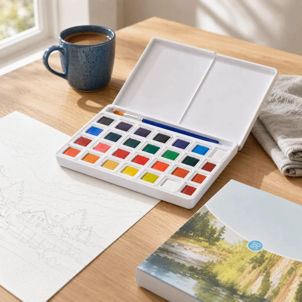 Portable Watercolor Paint Set Solid Watercolor Acuarela Professional Water Color Pigment Kit Professional Pigments