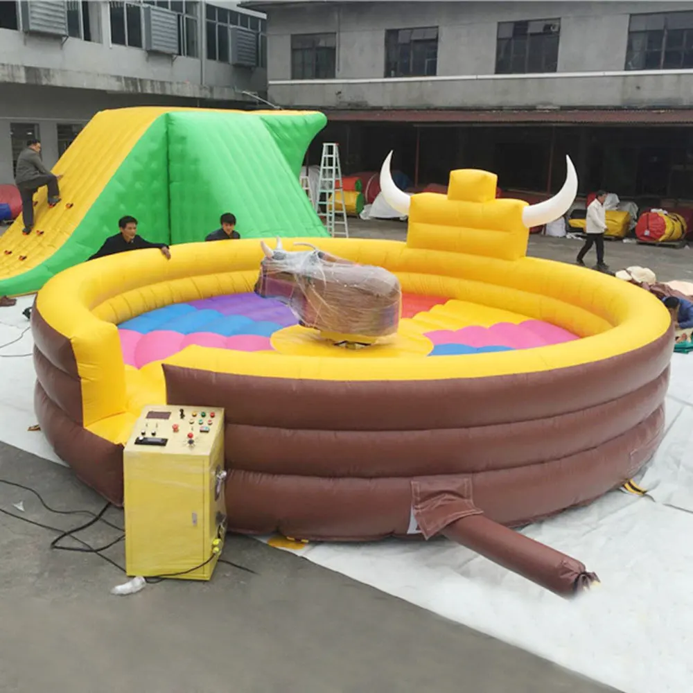 Customized Outdoor Sport Game Exciting Electric Bull Game Ride Inflatable Mechanical Bull Rodeo for Sale
