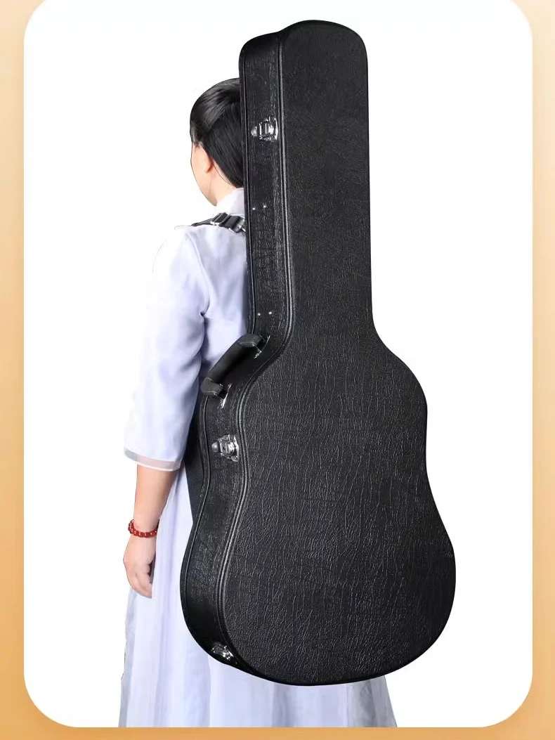 حقيبة جيتار من Aotier لجيتار فولك مقاس 40 بوصة و4 بوصة و42 بوصة، مقاومة للصدمات والسقوط، حقيبة جلدية معتمدة للسفر الجوي #2