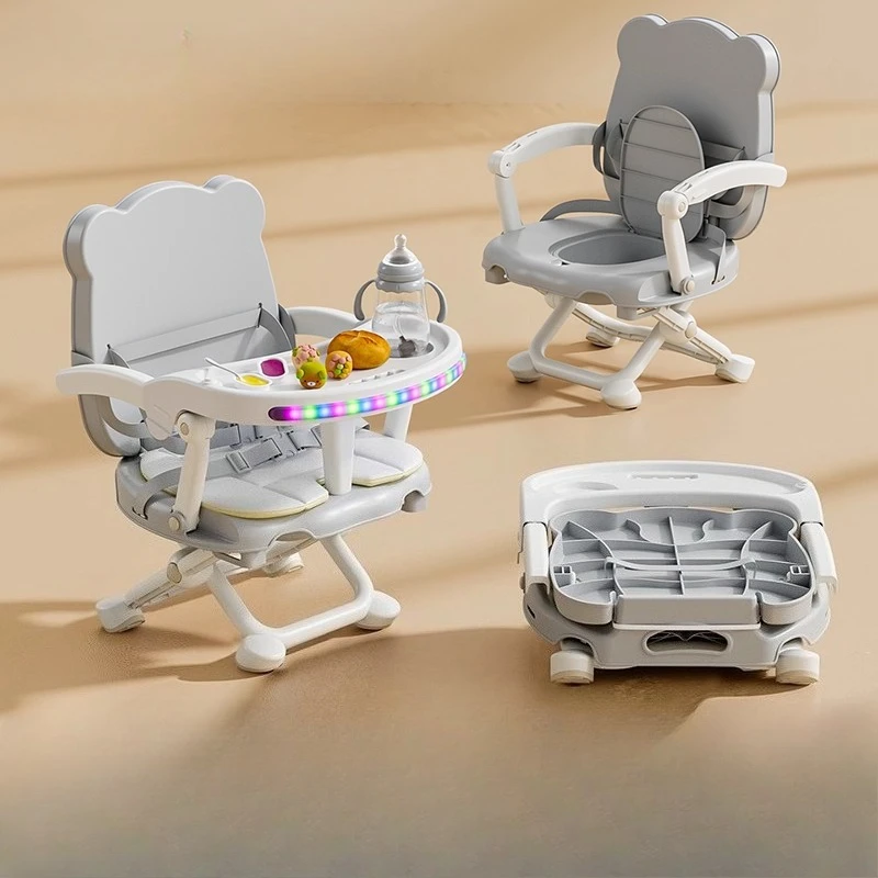 

Складной уличный детский обеденный стул для путешествий, музыкальное освещение, портативный домашний детский обеденный стол, стул, детское сиденье, стулья для унитаза