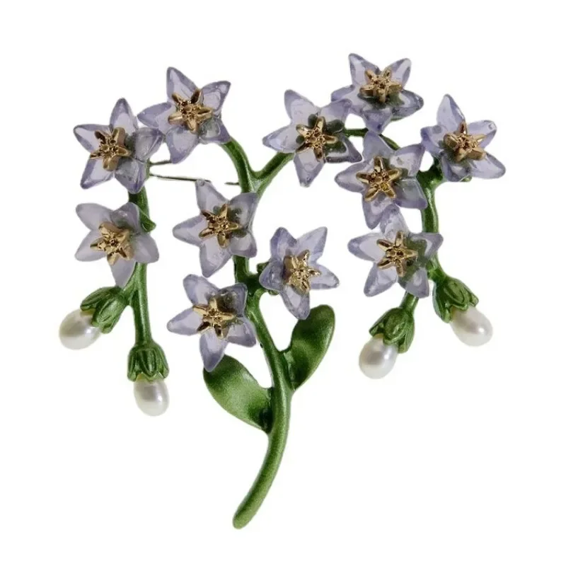 SHMIK Classic Vintage Flower Pearl Brooch Badges For Women Men Retro Middle Design Acrylic Plant Series Suit Coat Pins Corsages