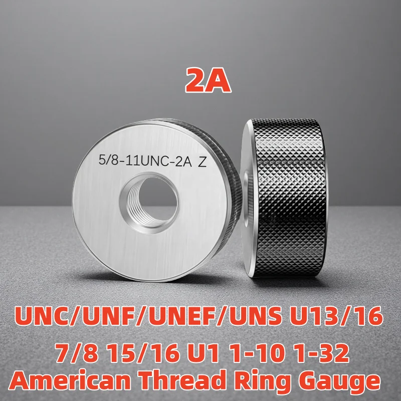 

1SET(1*GO+1*NOGO) American Non-Standard Metric Fine Tooth Thread Ring Gauge Accuracy 2A UNC/F/EF/S U13/16 7/8 15/16 U1 1-10 1-32