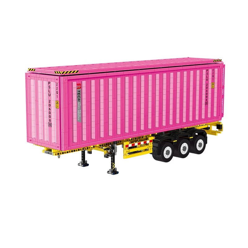 IN STOCK MOC Idea Technical Pink Truck Container Building Blocks Model Bricks Assembling DIY Toys for Children Birthday Gift Set