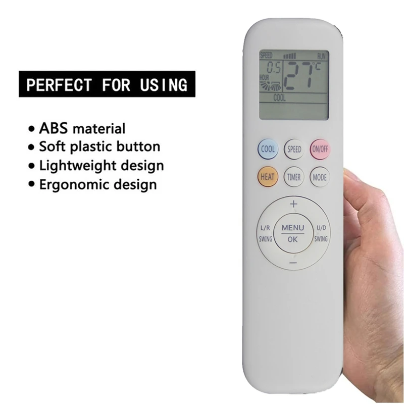 New YKR-T/011E Remote Control Replacement For AUX Air Conditioner Remote Control ,White