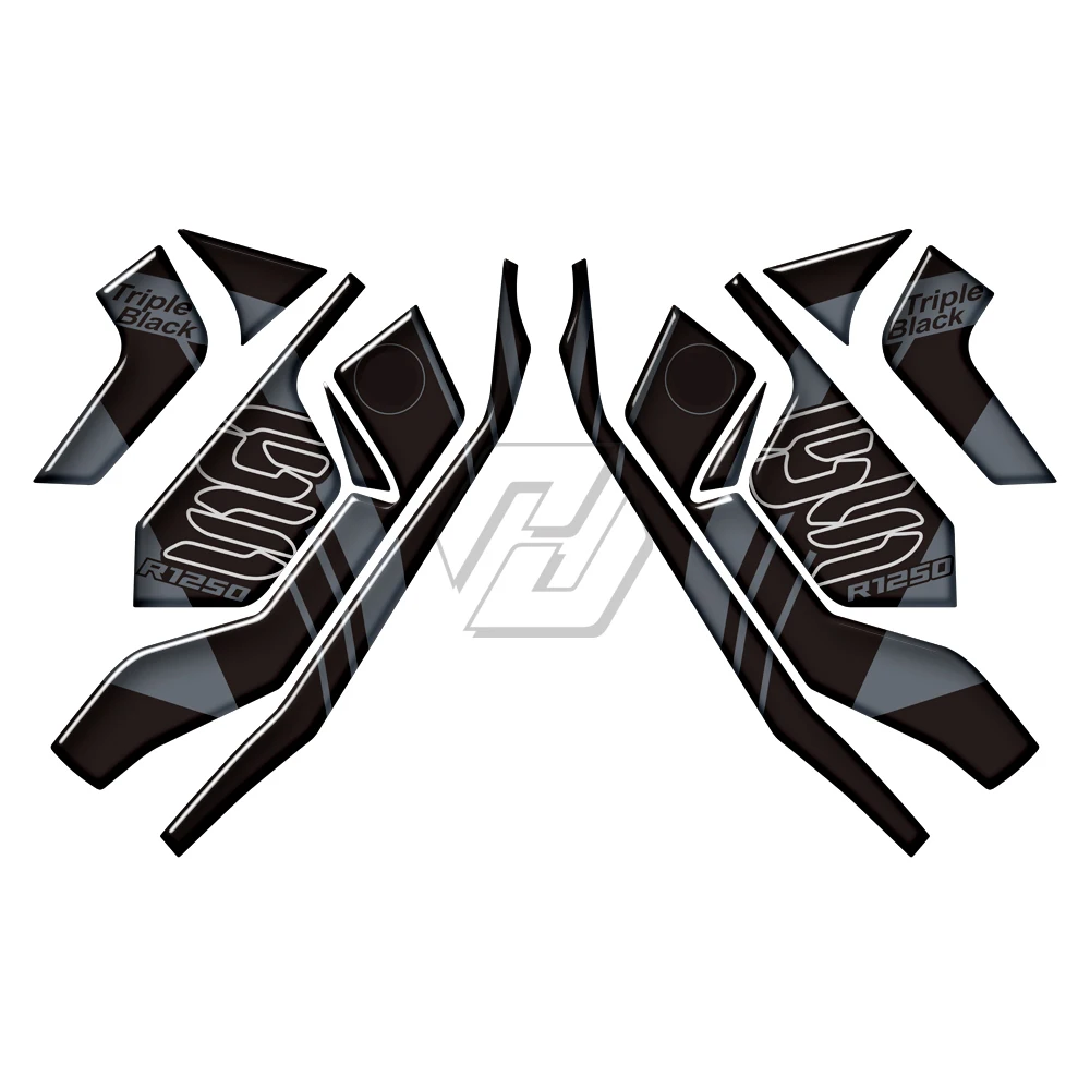 3D Resin Motorcycle Radiator Guard Sticker for BMW R1250GS Adventure 2019-2023 40 Years GS Triple Black