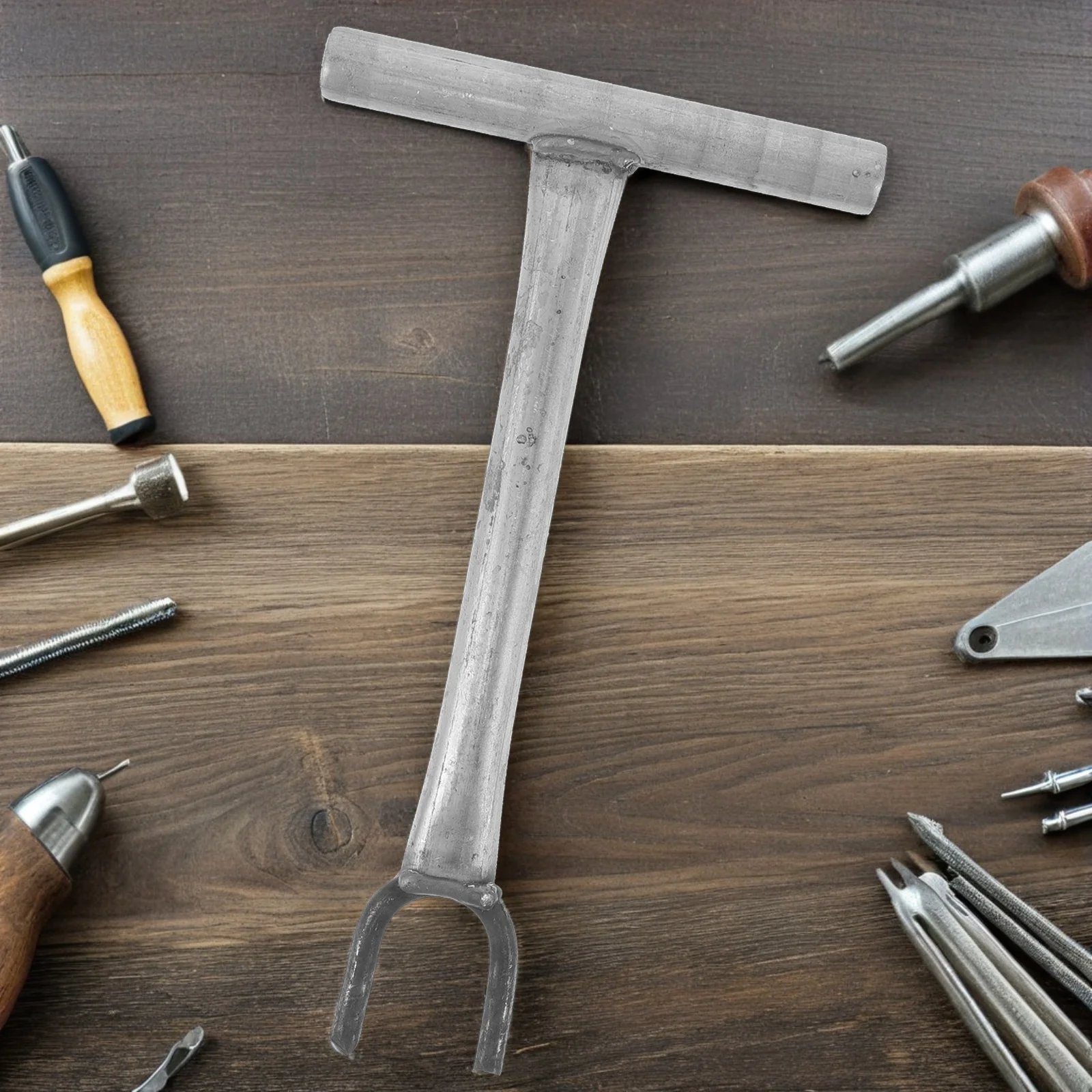 

27Cm Extension Water Shut Off -Shaped Pipe Spanner Durable Iron Home Plumbing Repair Ergonomic Handle Valve