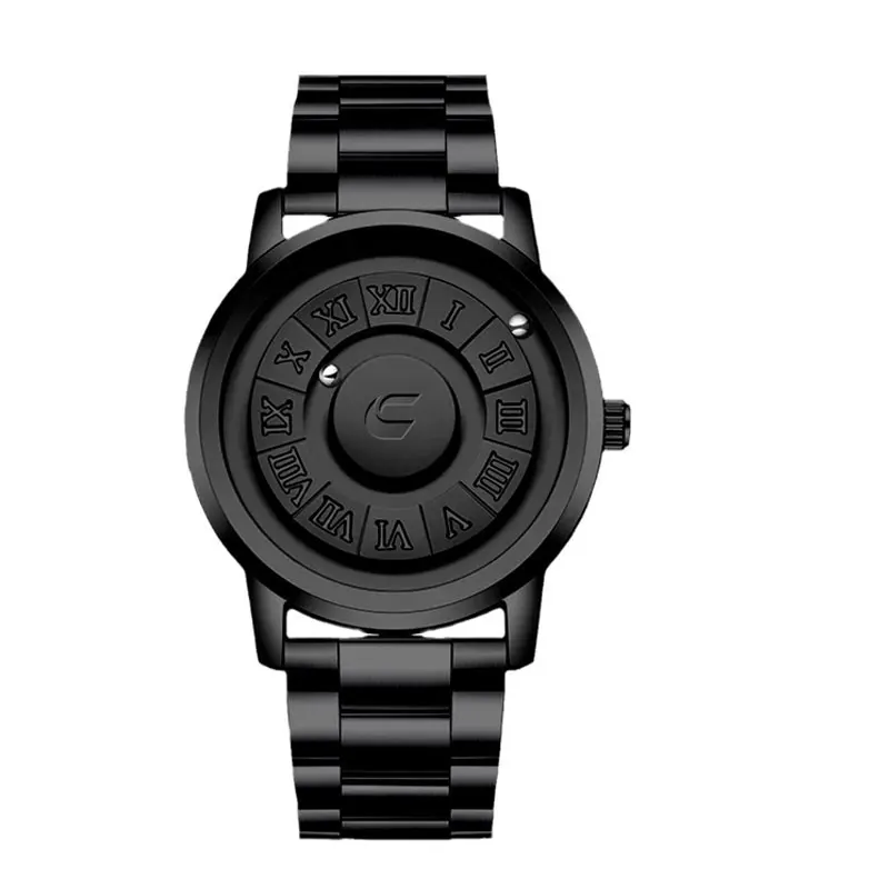 Men's Cool Magnetic Suspension Ball Watch Black Technology Creative Personality Fashion Sports Watch