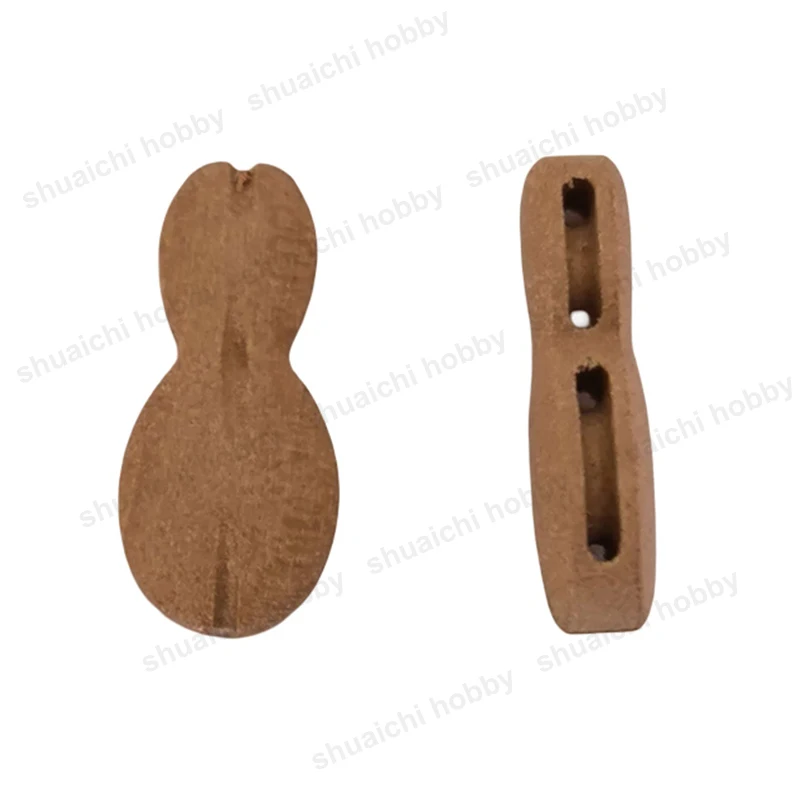 10PCS Wooden Gourd-Shape Block Pulley 5-10mm Length Model Ship Rigging Blocks for Simulated Ancient Sailing Vessel DIY Building