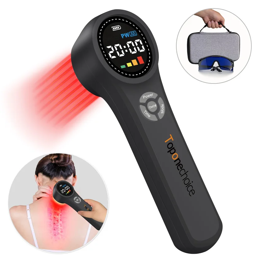 24Diodes 660nm+810nm+980nm Cold Laser Physical Therapy Device for Herniated Disc Near Infrared Light Therapy for Neck Back Pain