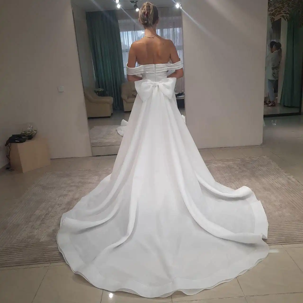 SBS Removable Organza Wedding Overskirt Bridal Train Wedding Floor Length Detachable Wedding Skirt Bridal Overlay Skirt