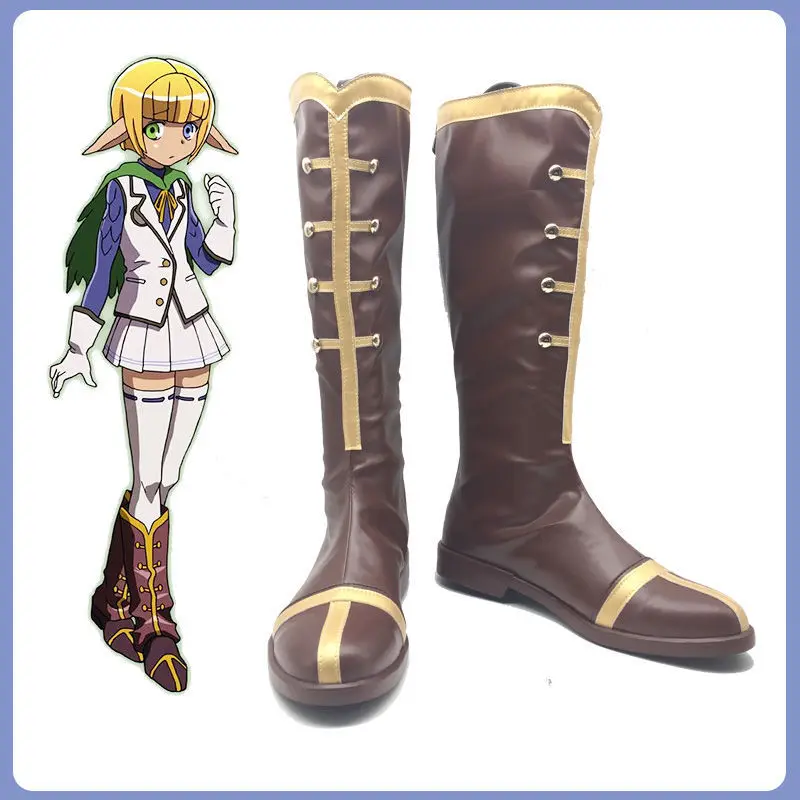 

Overlord Mare Bello Fiore Cosplay Costume Shoes Brown Handmade Boots
