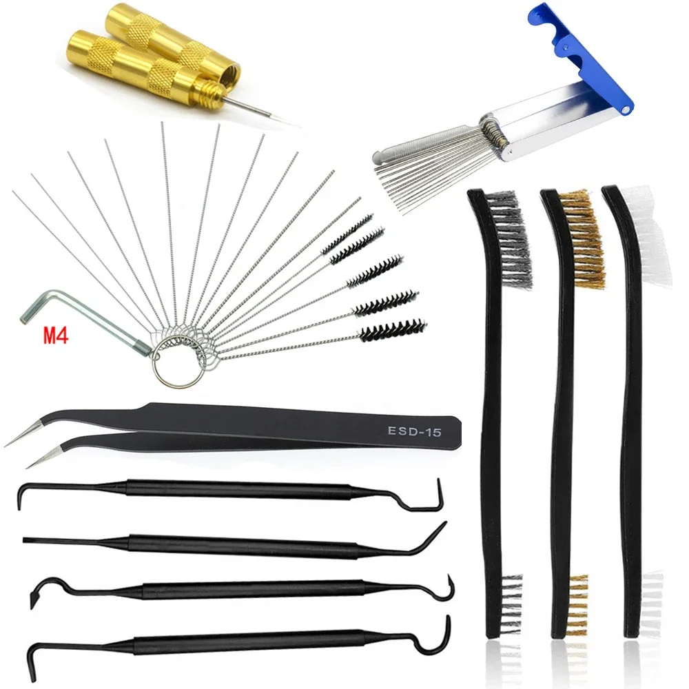 Carburetor Carbon Dirt Jet Remove Cleaner Tools Kit for Automobile Motorcycle Tubing Airbrush Spray Gun Repair Nozzle Cleaning