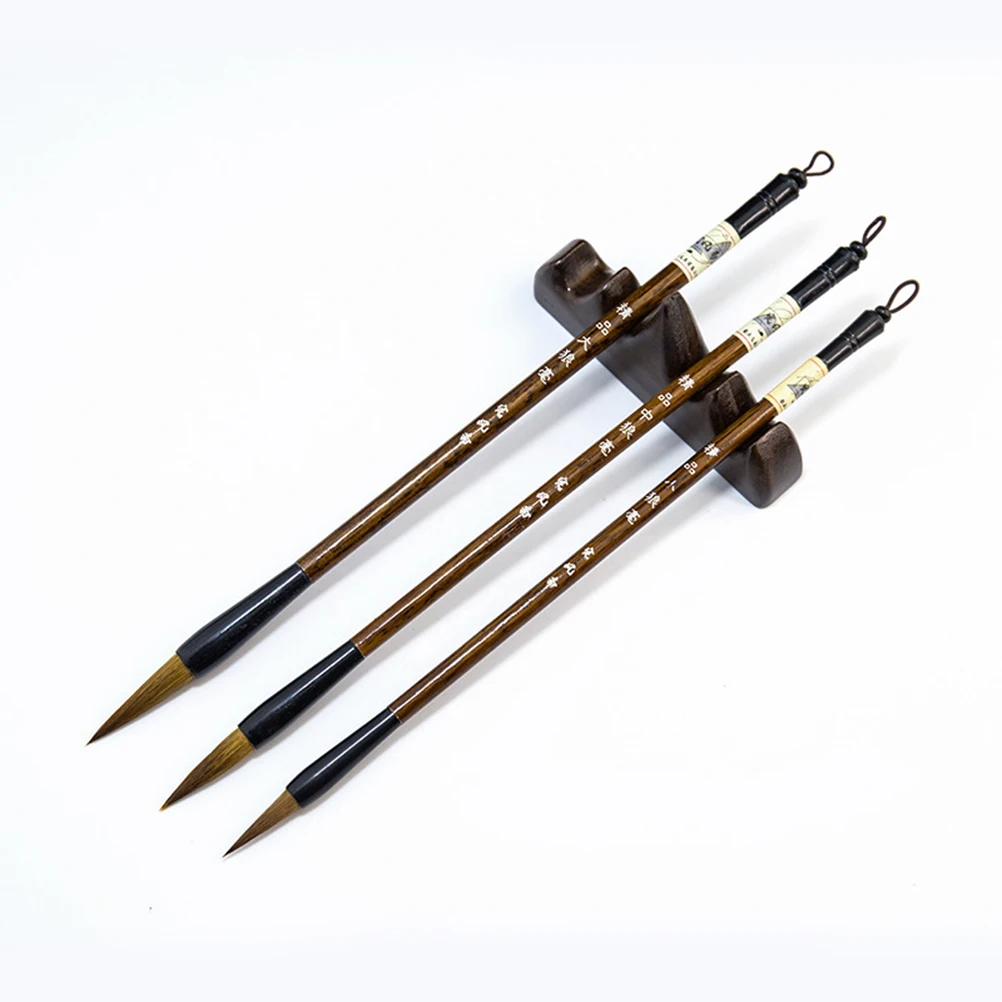 

3 Pcs Chinese Calligraphy Brushes Set Weasel Hair Painting Art School Supplies Watercolor Sumi Beginner Advanced Gift