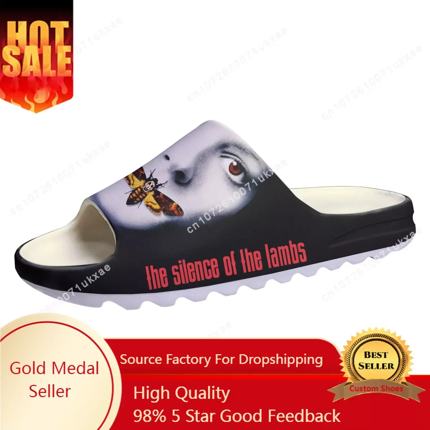 

Silence of the Lambs Soft Sole Sllipers Home Clogs Hannibal Step On Water Shoes Mens Womens Teenager Step in Customized Sandals