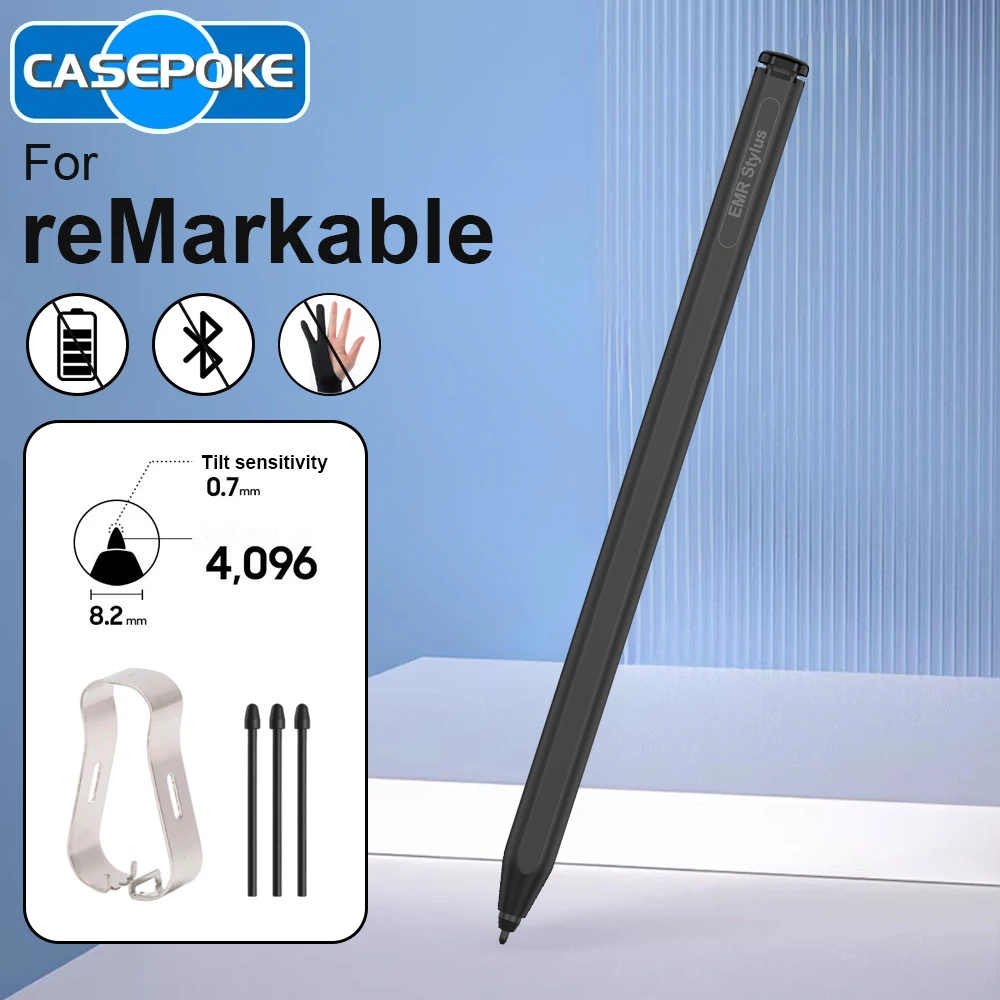 

New High Precision EMR Stylus for reMarkable 2, No Charging No Bluetooth, Palm Rejection 4096 Pressure Magnetic Pen for Drawing