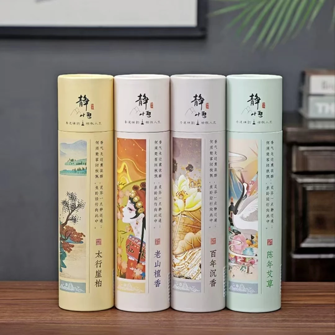 400 Pieces of Handmade Incense Sticks, Available in Four Scents: Sandalwood, Mugwort, Thuja, and Agarwood, Made Using Traditional Handmade Methods, with Rich Fragrance, Long-Lasting Scent, Refreshing and Invigorating, and Deodorizing