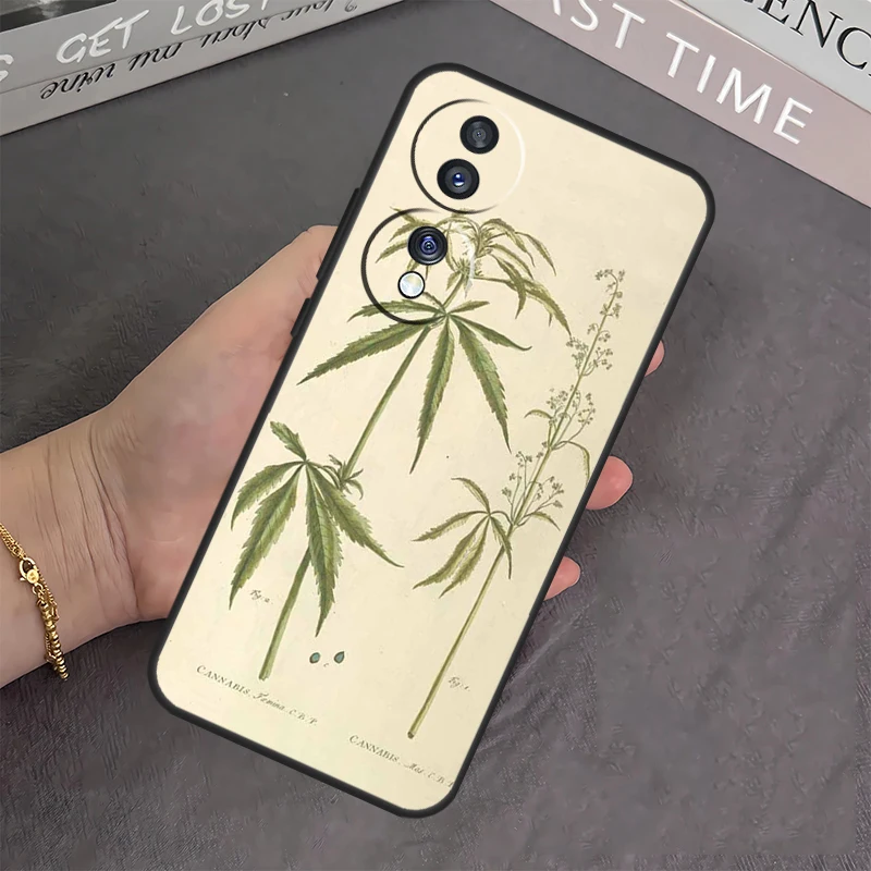 Botanical Drawings Flowers Plants Case For Honor X8b X9b X8 X9 X6a X7a X8a X9a Cover For Honor Magic 6 5 Pro 50 70 90 Lite