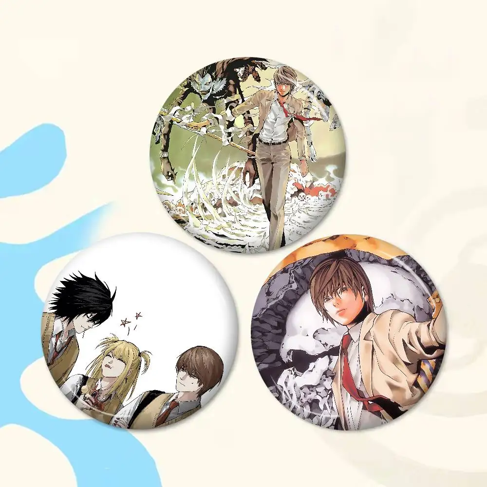 Anime Death Note Anime Button Pin Handmade Brooch for Clothes Cartoon Badge Backpack Decoration Jewelry Accessories