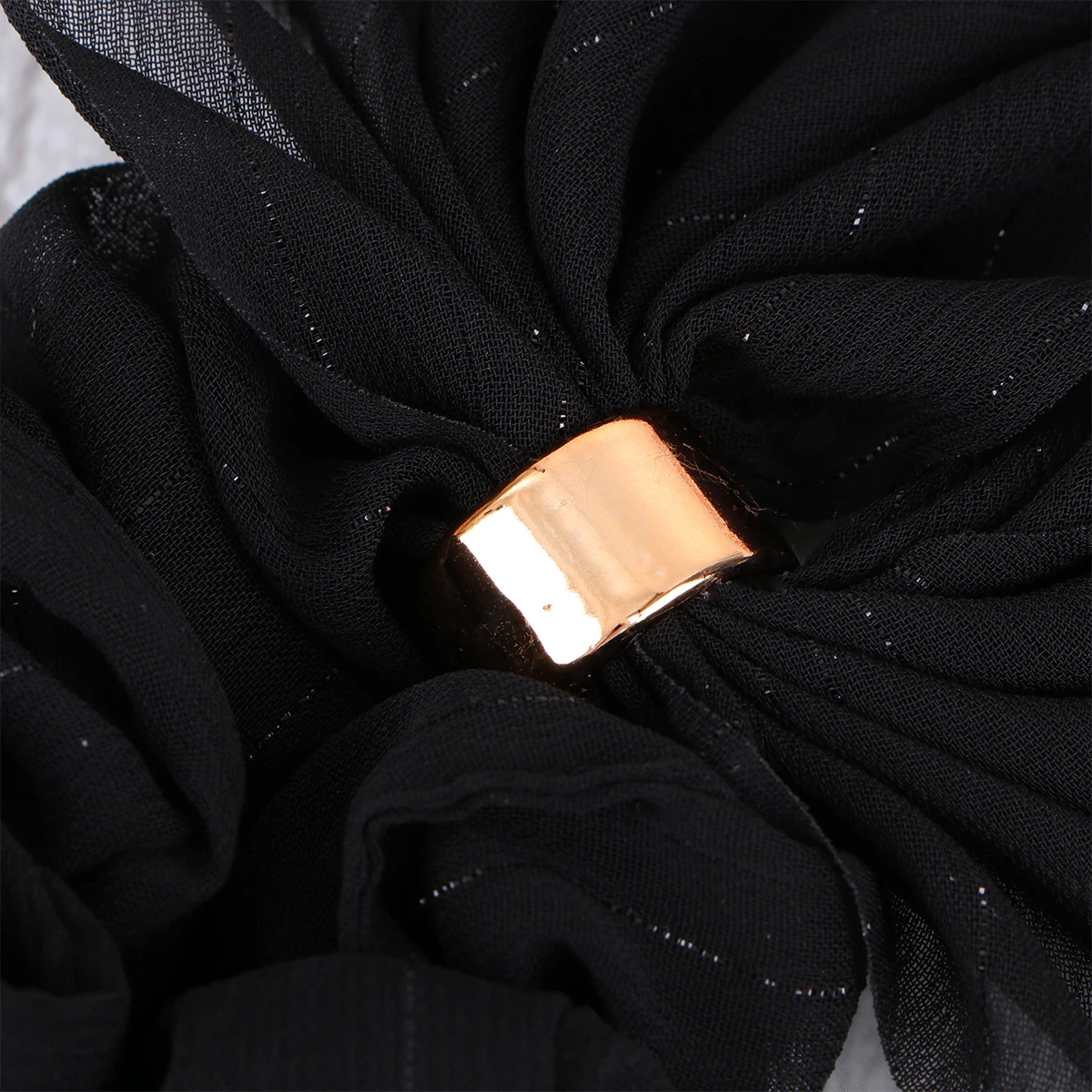 

Double Layer Bowknot Elastic Bands Buckle Ponytail Holders Cloth Hair Ropes Long Stylish Hair Accessories For Women Black