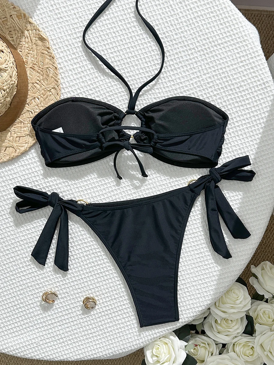 Micro Bikini 2026 Sexy Women Swimsuit Push Up Swimwear Sexy Bikini Set Brazilian Biquini Female Swimming Suit Halter Beachwear