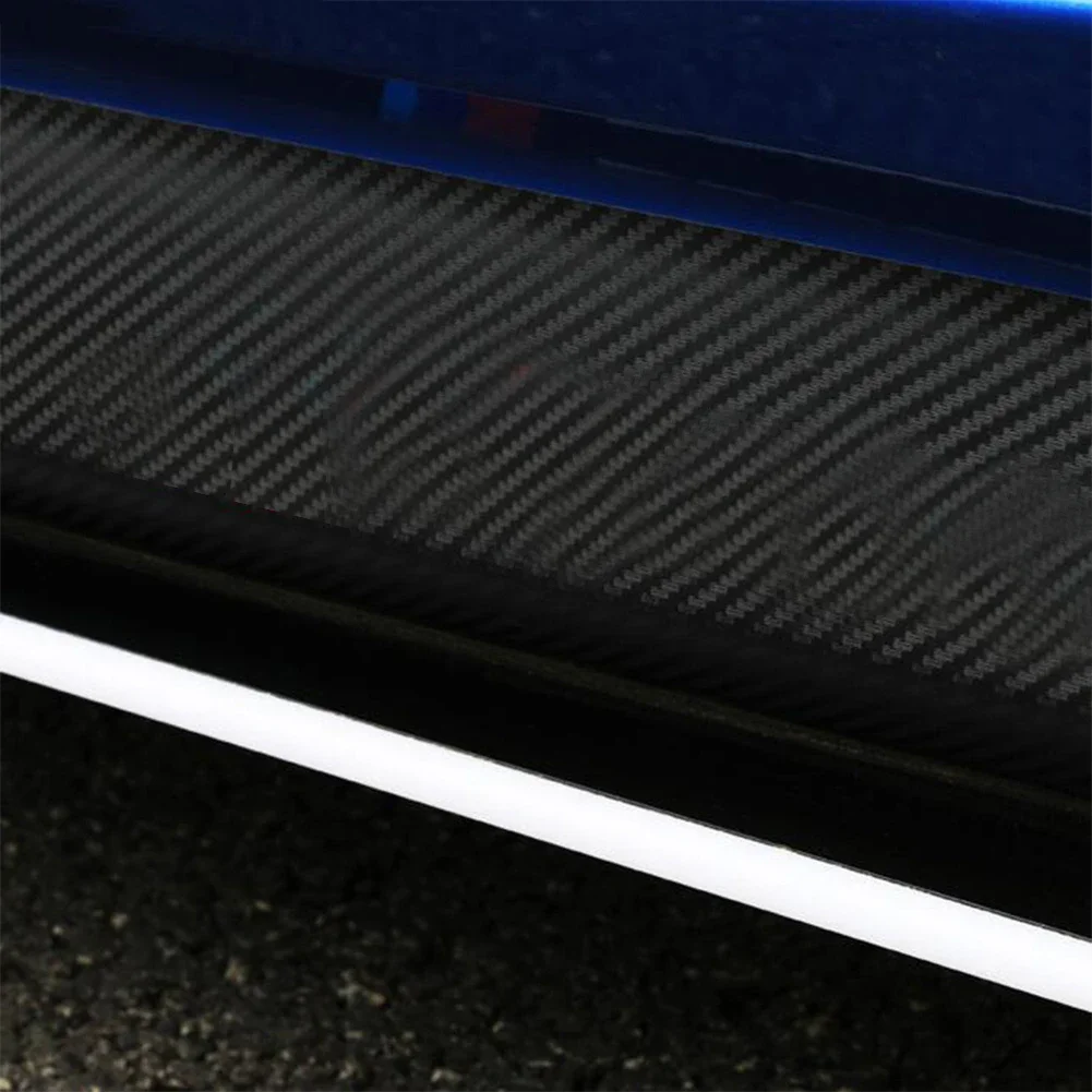 2pcs Car Side Skirt Sill Stripe Stickers Black/Carbon Fiber Black Transfer Glue Decals for BMW 1 3 4 5 6 Series F30 F35 F31