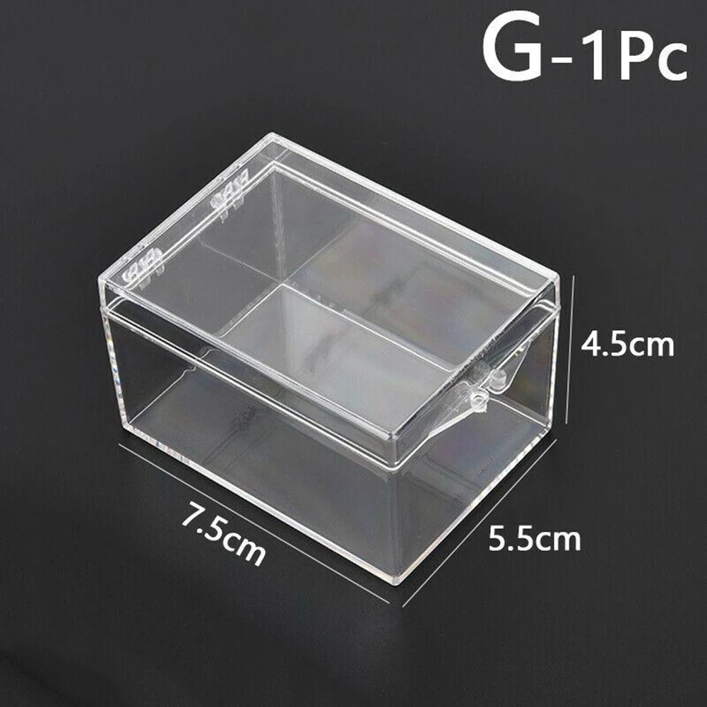 Clear Plastic Box Rectangular Insect Specimen Display Desktop Storage Boxes Dustproof Jewelry Screw Storage Case Container