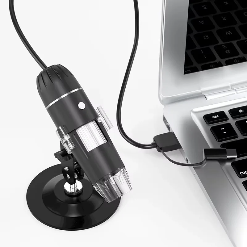 مجهر أحادي العين محمول لنظام Android وPC 1600X HD 1080P مجهر رقمي لإصلاح PCB