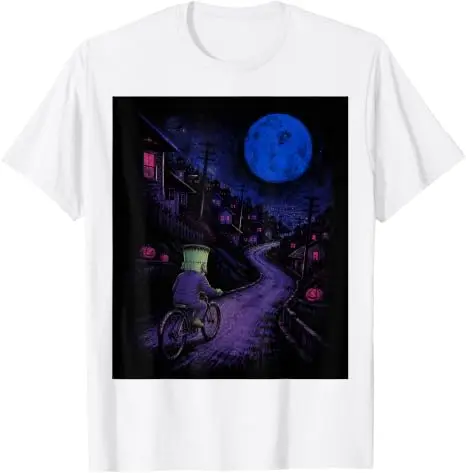 Frankenstein auf Fahrrad Halloween Fahrrad Radfahren T-Shirt Y2k Fahrradtour Vollmond Radfahren Gruselige Geschenke Grafik-T-Shirt Geschenke – Detail 20