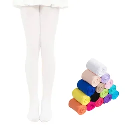 Collants de brevde Ballet en Velours Blanc Uni pour Fille, Bas pour Enfant