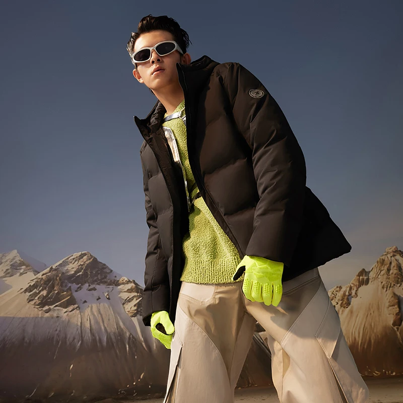 Xtep Down Jacket Men 2023 Winter New Style Keep Warm Hooded Coat Comfortable Lightweight Tops 877429190017