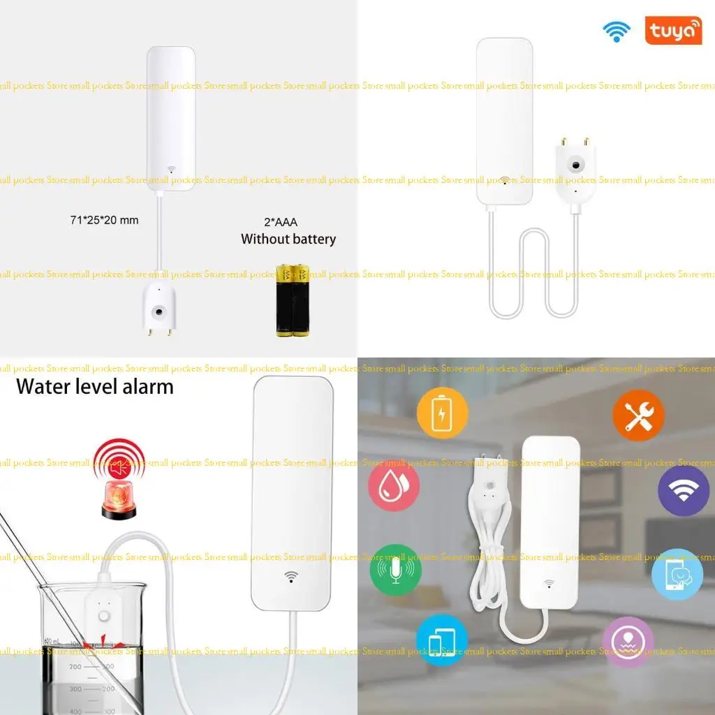 

R1WD Kitchen Bathroom Water Leak Alarm Tuya Wifi Water Leak Saving Water for S