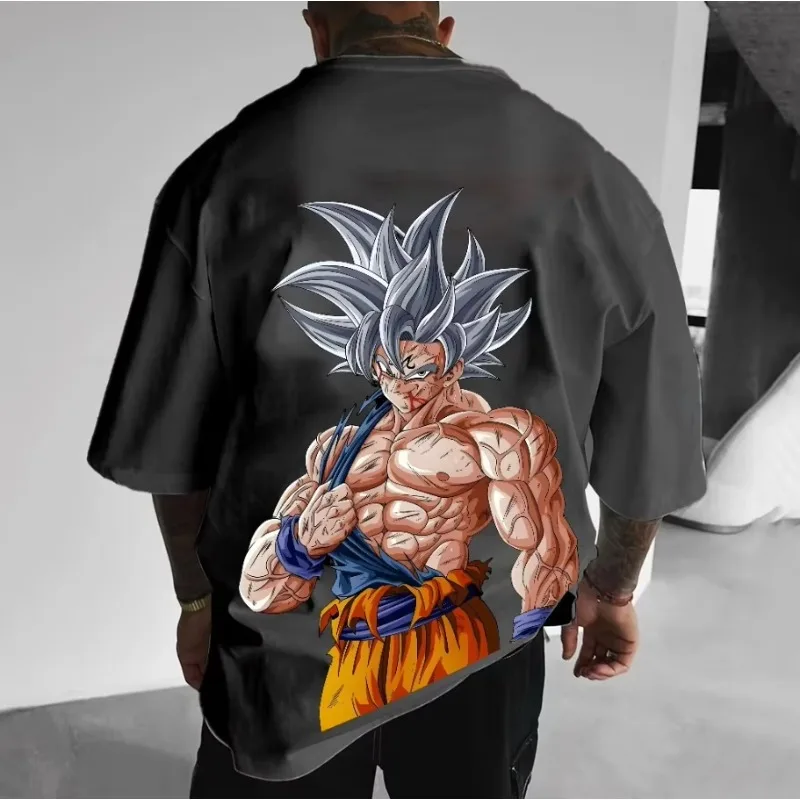 

Летняя футболка 2026 с принтом Dragon Ball Goku Ultra Instinct, мужская, оверсайз, повседневная, аниме, свободного кроя, унисекс, мягкая, дышащая, топ