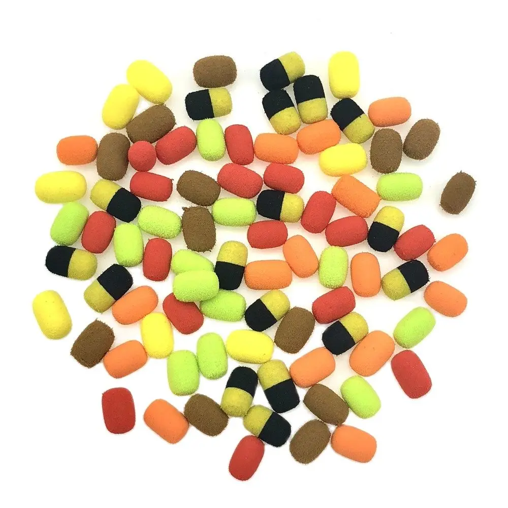 10pcs/pack Carp Fishing Bait Foam Boilie Pop Ups Hook Fish Baits Mix Color Cylinder 8mm Zig Rig Foam Terminal Tackle