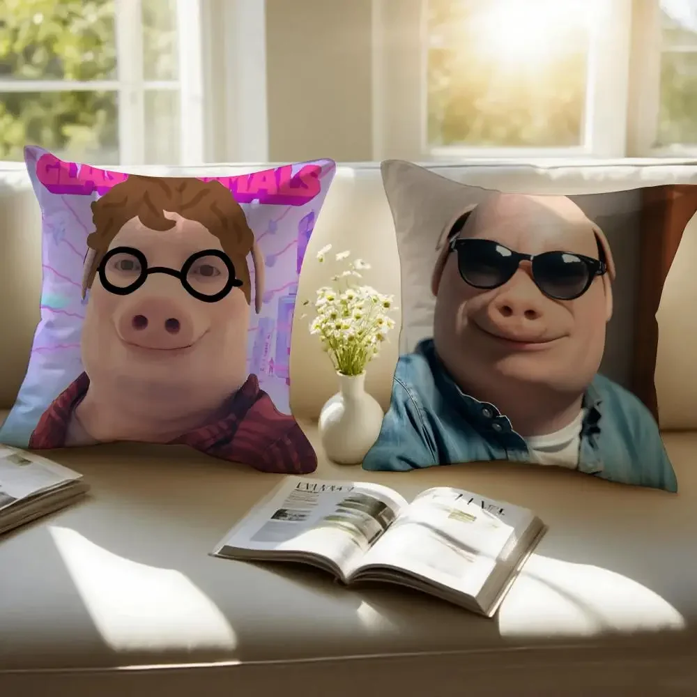 John P-pork Singer Pillow Case Pillow Case Plush Fabric Soft Double Sided Print Home Sofa High Quality Cushion