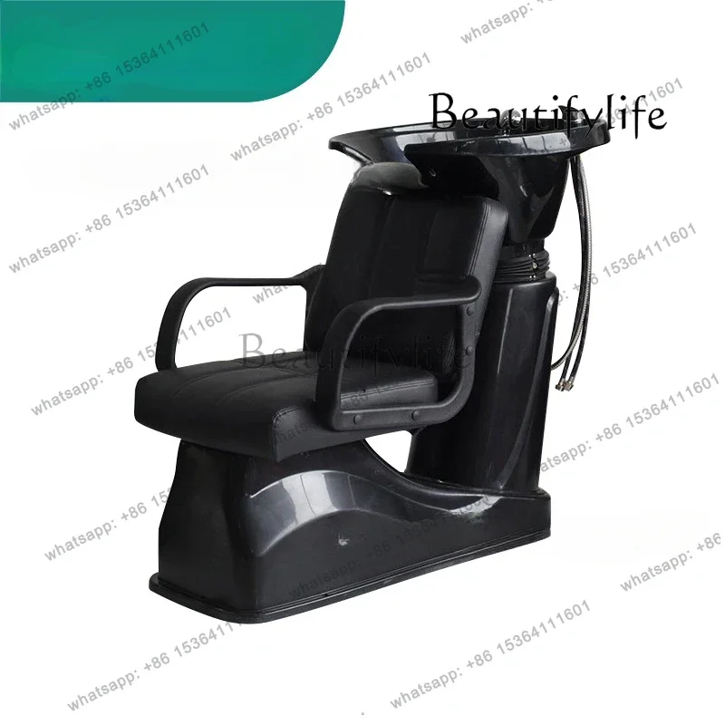 D30Seated shampoo bed, special beauty salon for barber shop, semi-reclining flush, designer style, high sense