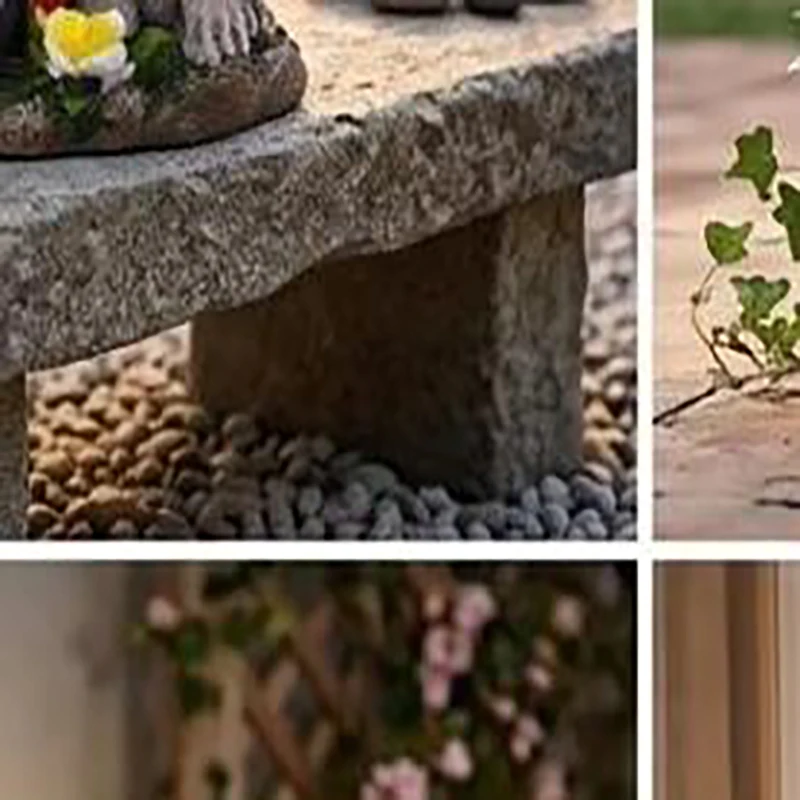 Charming Solar Dog & Cat Statue With Lantern & Planting Groove Solar Lamp For Cat And Dog Creativity Light Decoration