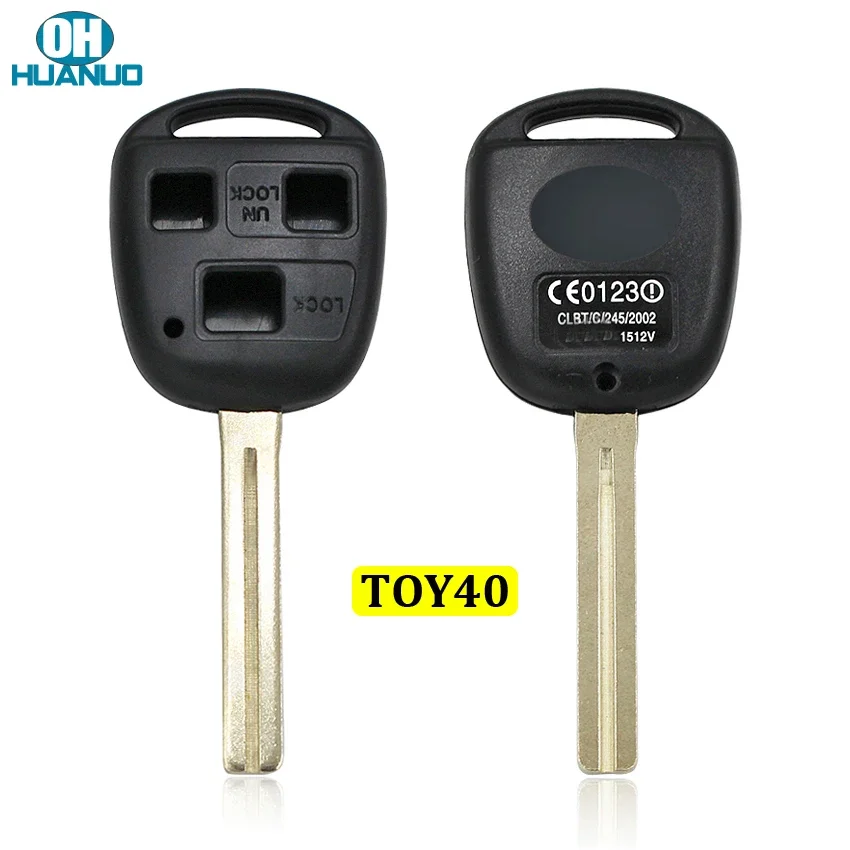 3 Buttons Blank Remote Key Shell for Lexus ES300 LS400 LS430 LX470 SC300 SC400 SC430 TOY40 Long Key Blade