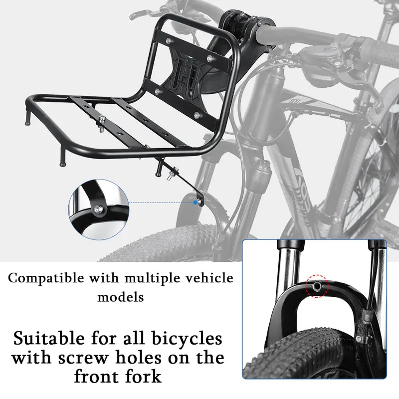 Bicycle Front Rack Aluminum Alloy Multi-Functional Bike Front Rack MTB Road Bike Bag Rack Outdoor Cycling Accessories view 2