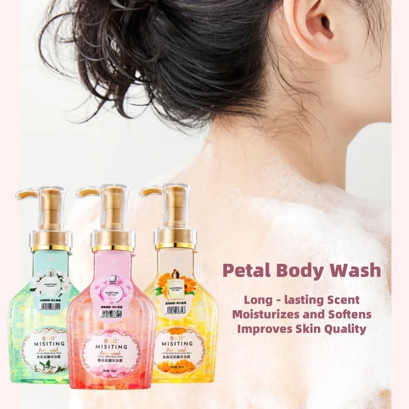 

Petal Shower Gel Perfumed Long Lasting Scent Shower Gel Mild Bath 500ML