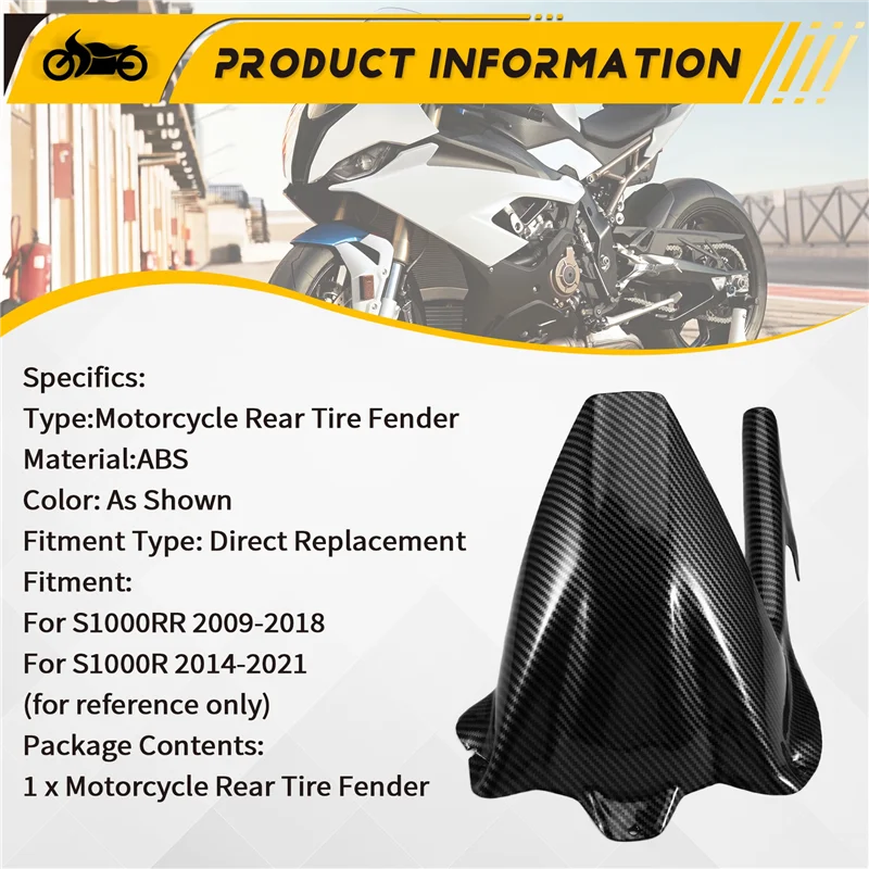 

AB16-для BMW S1000RR 2009-2018 S1000R 2014-2021 детали мотоцикла Fender Hugger защита цепи задняя шина брызговик