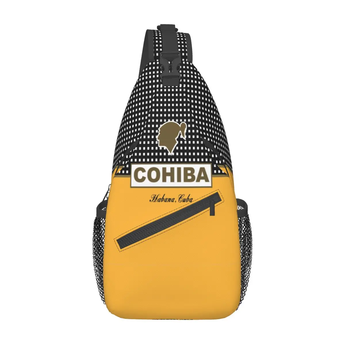 

Cohiba Habana Cuba Cigar Crossbody Sling Bag Small Chest Bag Shoulder Backpack Daypack for Hiking Outdoor Travel Satchel