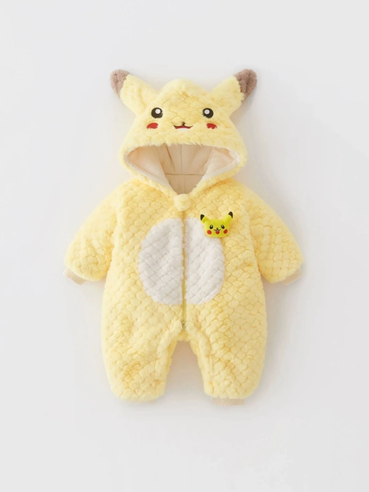 

Baby Winter Rer Suit Ultra-Cute Cartoon Furry Hat Jaet Warm Outdoor Cling Suit Baby Clothes Cotton 2023 Winter Collec...