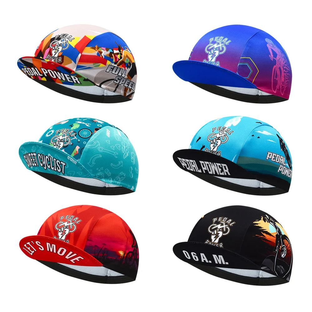 Hot Retro Print Cycling Caps Breathable Quick Dry Bike Hat Men Women Outdoor Riding Accessories