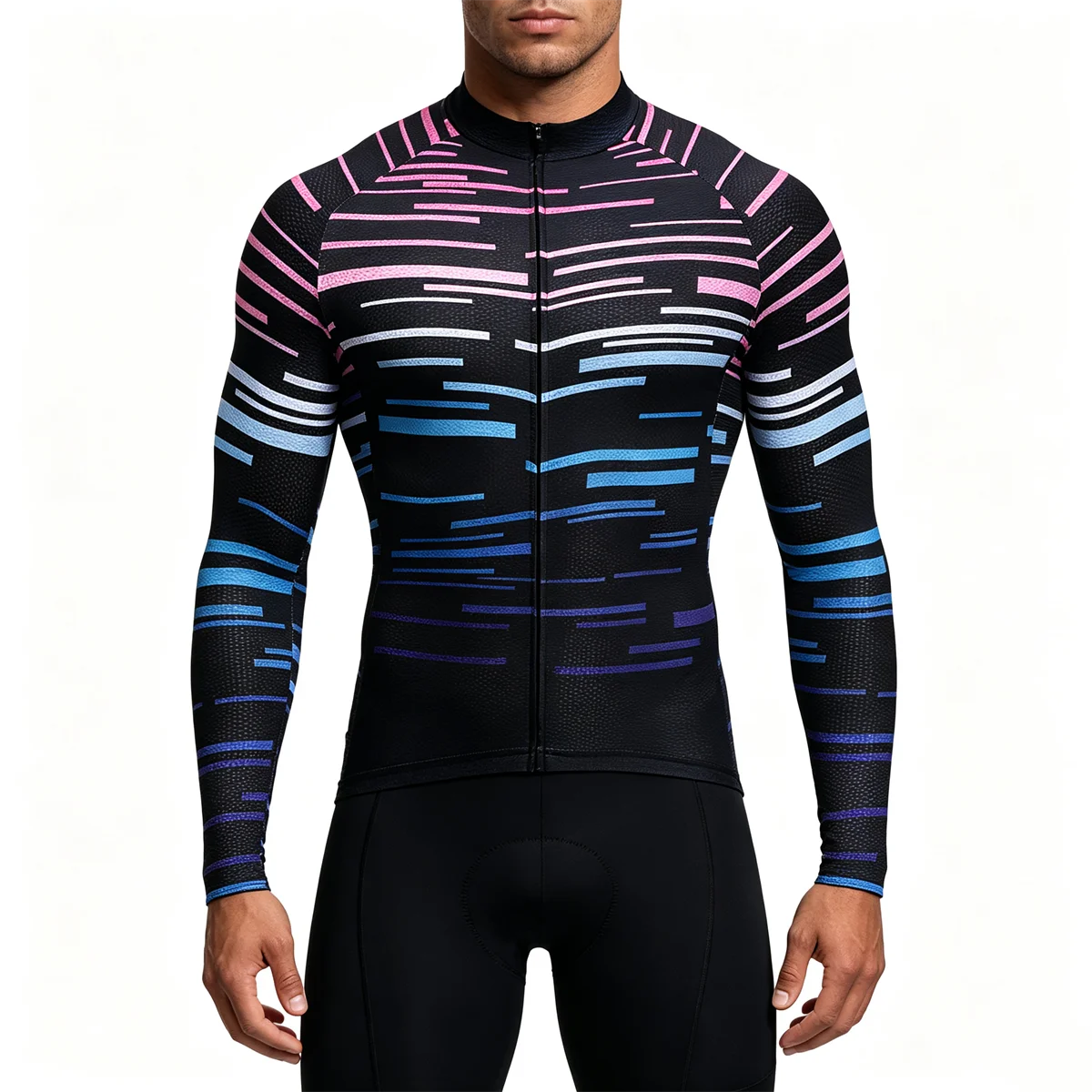 2027 Winter Herren-Radtrikot-Set, warmes Fleece-Radtrikot-Set, Triathlon-Mountainbike-Langarm-Radbekleidung – Detail 6
