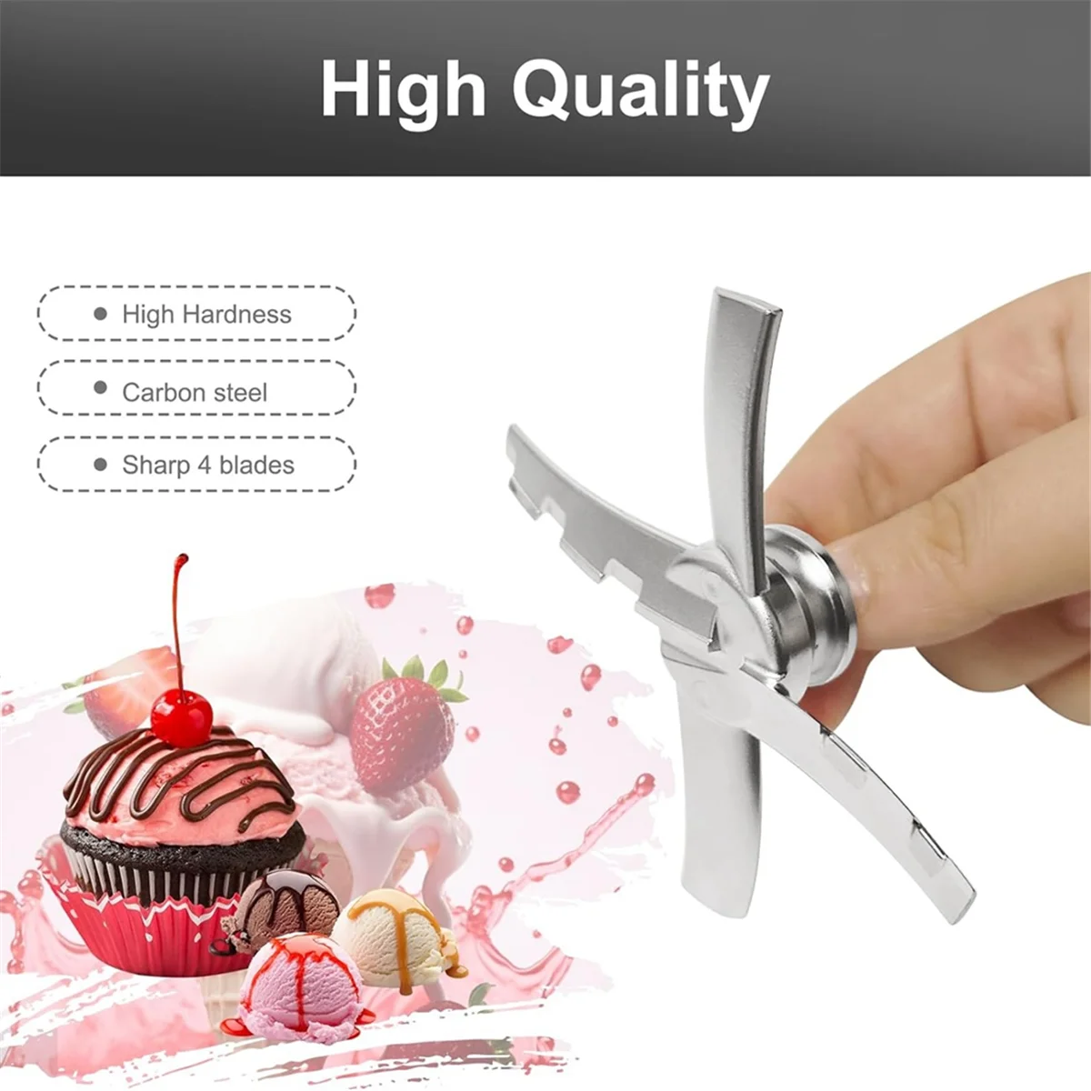 เปลี่ยนใบมีดพายสําหรับ Ninja Creami NC300 Series Ice Cream Makers,ผสมใบมีด Paddle NC301, CN305A, CN301CO