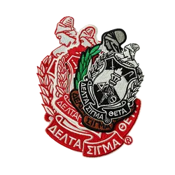 Delte Sigma Theta Greek Sorority Badges Iron-On Patches Factory Direct Embroidery Patches 1913 Letter DIY Jackets Backpacks Hats