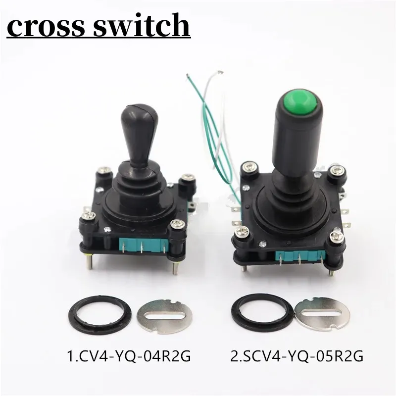 

22mm SCV4-YQ-05R2G / SCV4-YQ-04R2G Cross Switch 4 Direction Main Switch Knob Button 360 Degree Momentary Monolever Switch