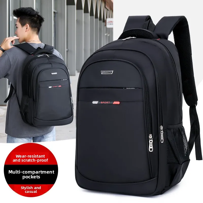 

Large Capacity Business Travel Computer Backpack Men's Shoulder Bag with Pockets School Bag Hiking Bag Soft Handle Durable